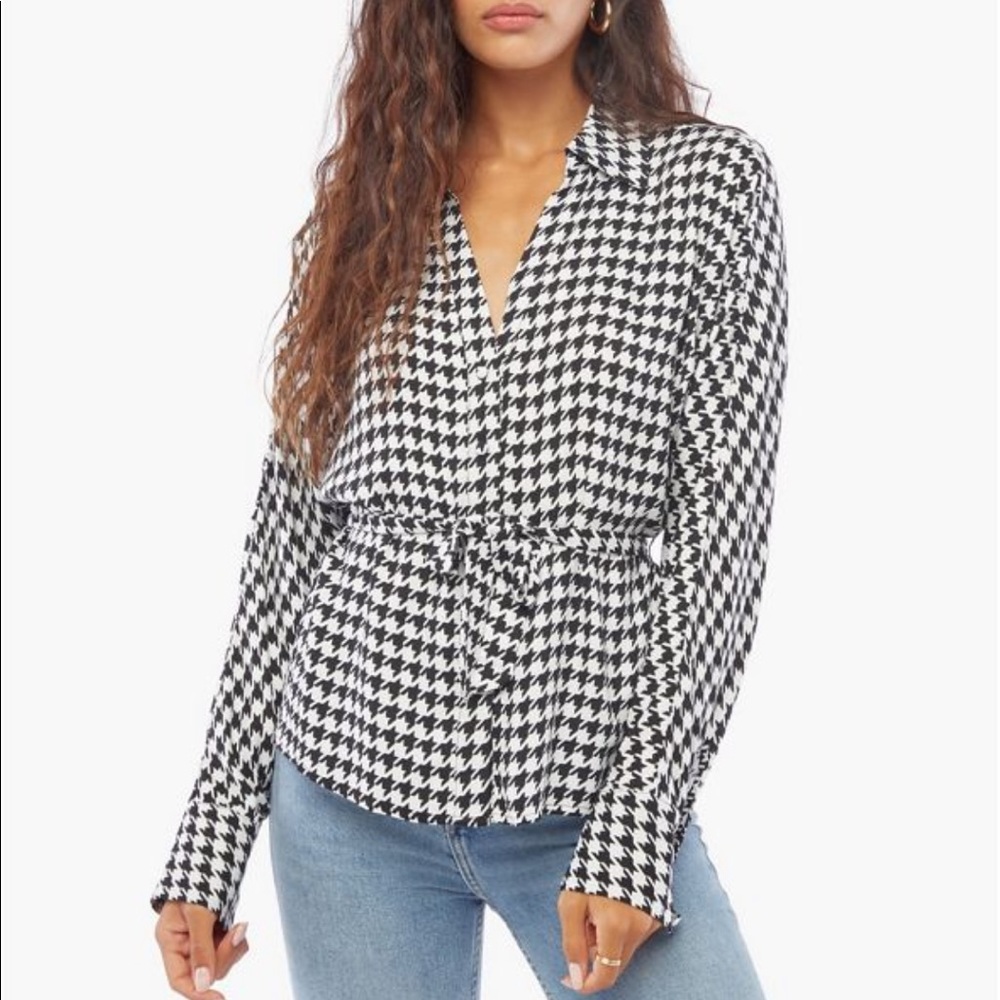 Dolman Sleeve Belted Blouse